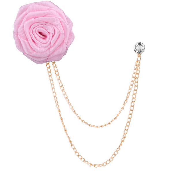 Fashion Handmade Rose Brooch Tassel Men Suit - Yahko Merchandise