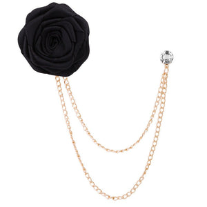 Fashion Handmade Rose Brooch Tassel Men Suit - Yahko Merchandise