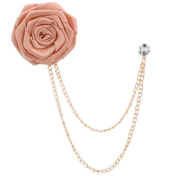 Fashion Handmade Rose Brooch Tassel Men Suit - Yahko Merchandise
