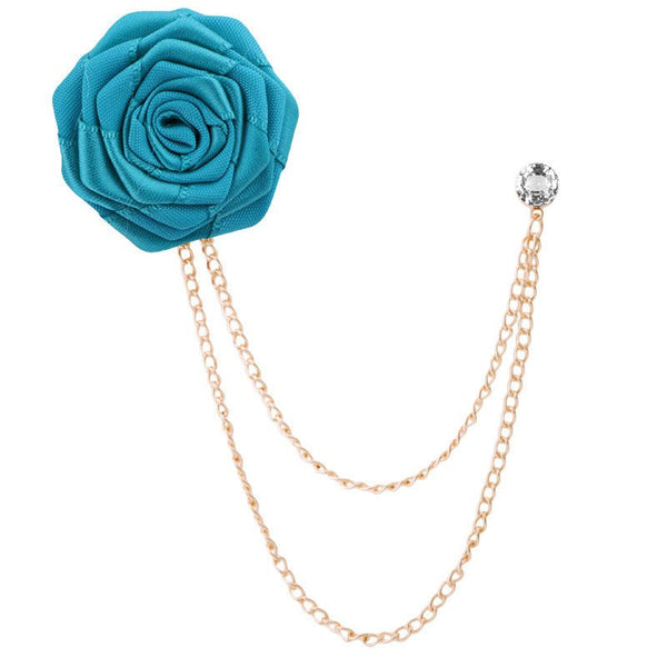 Fashion Handmade Rose Brooch Tassel Men Suit - Yahko Merchandise