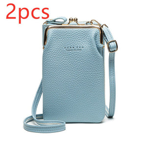Fashion Lychee Pattern Solid Color Diagonal Shoulder Bag - Yahko Merchandise