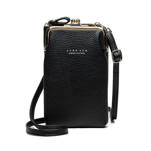Fashion Lychee Pattern Solid Color Diagonal Shoulder Bag - Yahko Merchandise