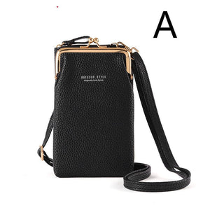 Fashion Lychee Pattern Solid Color Diagonal Shoulder Bag - Yahko Merchandise