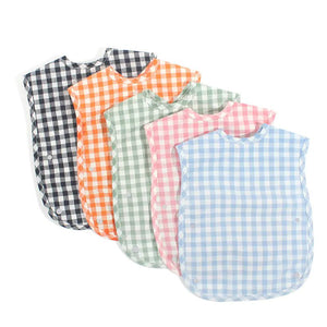 Fashion Plaid Waterproof Cotton Bib for Infants and Kids - Yahko Merchandise