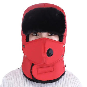 Fashion Trooper Hat Unisex Winter Trapper Cap Ear Flap Hat With Mouth - Yahko Merchandise