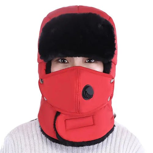 Fashion Trooper Hat Unisex Winter Trapper Cap Ear Flap Hat With Mouth - Yahko Merchandise