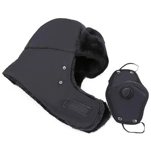 Fashion Trooper Hat Unisex Winter Trapper Cap Ear Flap Hat With Mouth - Yahko Merchandise