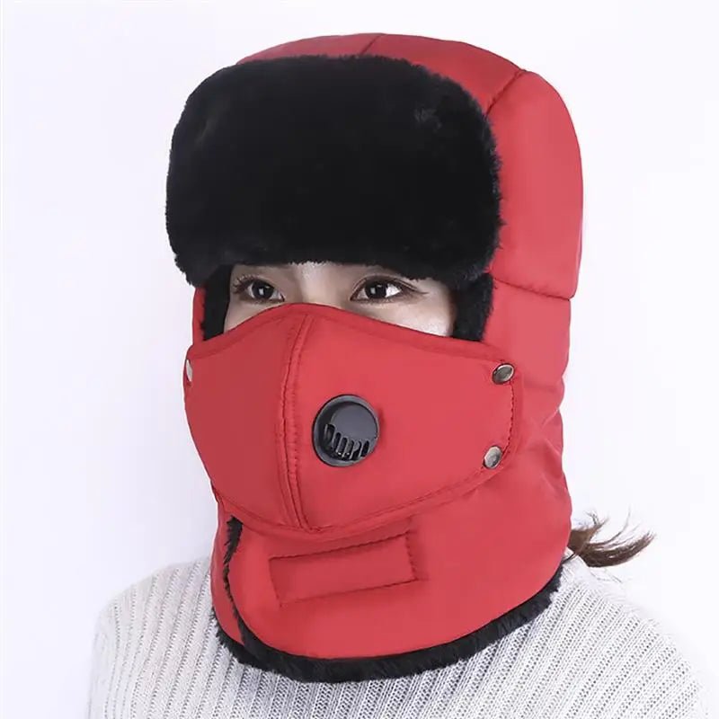 Fashion Trooper Hat Unisex Winter Trapper Cap Ear Flap Hat With Mouth - Yahko Merchandise