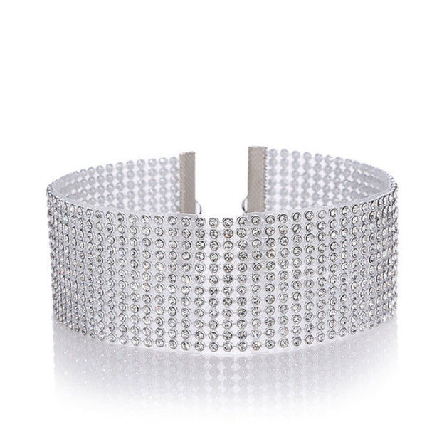 Fashion Women Full Crystal Rhinestone Choker Necklace Wedding Jewelry Chokers Necklaces For Women - Yahko Merchandise