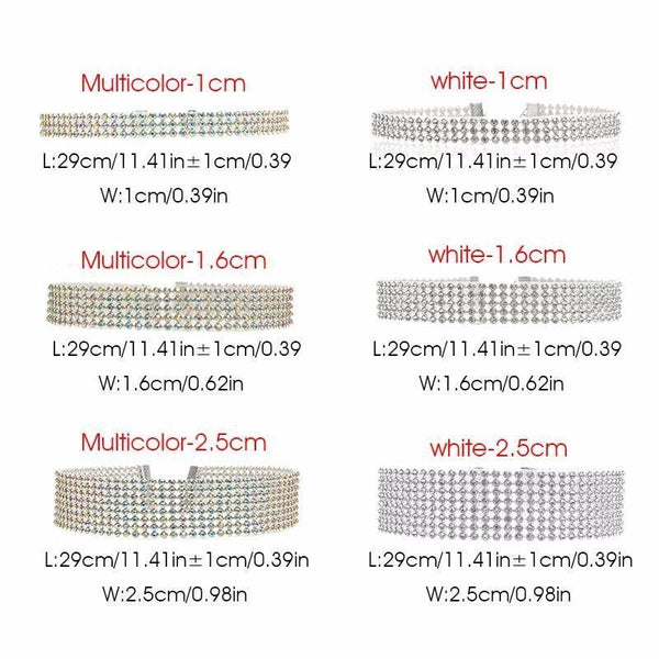 Fashion Women Full Crystal Rhinestone Choker Necklace Wedding Jewelry Chokers Necklaces For Women - Yahko Merchandise