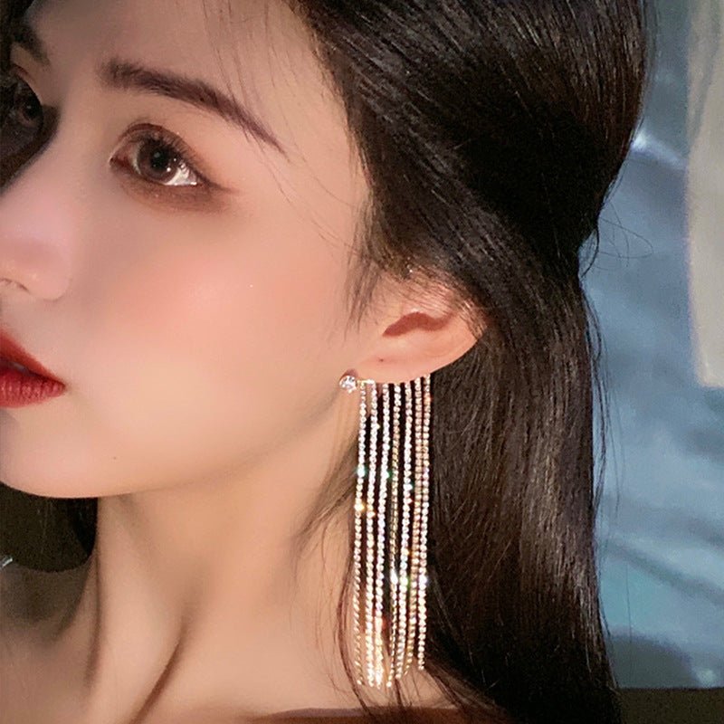 Fashionable And Simple Long Tassel Earrings - Yahko Merchandise
