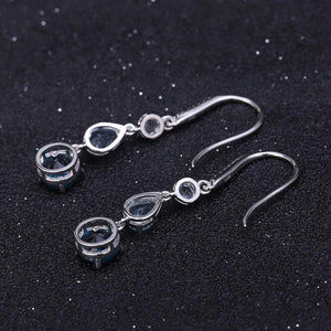Fashionable Elegant Natural Gemstone Earrings S925 Silver - Yahko Merchandise