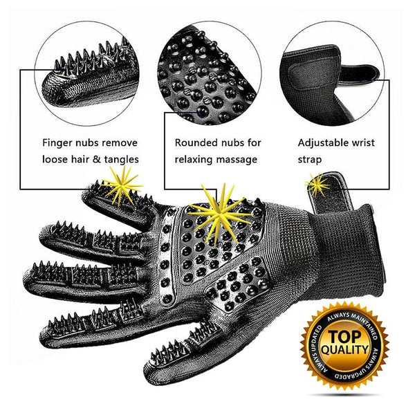 Fast Shipping 1 Pair Pet Grooming Gloves - Yahko Merchandise