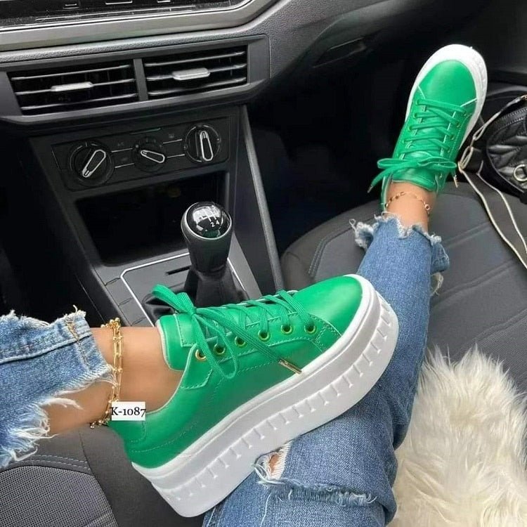 Flat Womens Sneakers Casual Platform Women's Shoes - Yahko Merchandise
