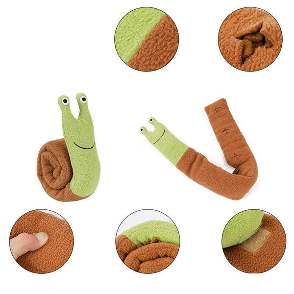 Fleece Interactive Dog Puzzle Snails Toys Cute Dog Supplies for Small Dogs Summer Pets Accessories - Yahko Merchandise