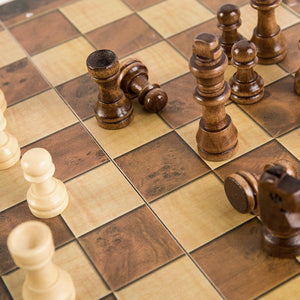 Foldable Wooden Chess Set Board Game - Yahko Merchandise