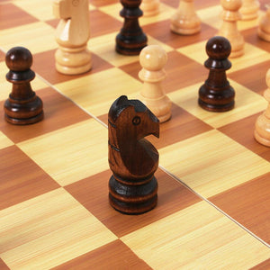 Foldable Wooden Chess Set Board Game - Yahko Merchandise