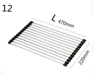 Folding Kitchen Drain Sink Rack Stainless Steel - Yahko Merchandise