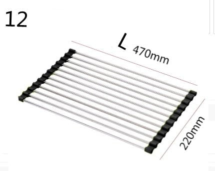 Folding Kitchen Drain Sink Rack Stainless Steel - Yahko Merchandise