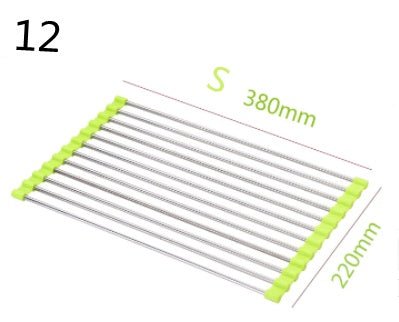 Folding Kitchen Drain Sink Rack Stainless Steel - Yahko Merchandise
