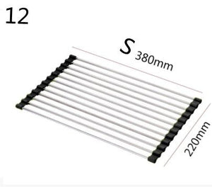 Folding Kitchen Drain Sink Rack Stainless Steel - Yahko Merchandise