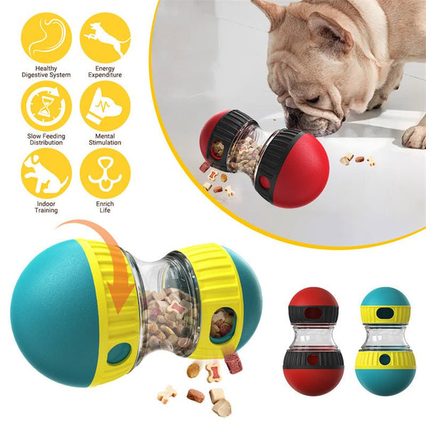Food Dispensing Dog Toy Tumbler Leaky Food Ball Puzzle Toys Interactive Slowly Feeding Protect Stomach Increase Intelligence Pets Toy Pet Products - Yahko Merchandise