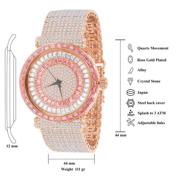 FOXY CZ ICED OUT WATCH | 51103433 - Yahko Merchandise