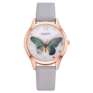 Gaiety Brand Women Watches Luxury Removable Rhinestone Butterfly Watches Ladies Leather Dress Ladies Wrist Watches Female Clock - Yahko Merchandise