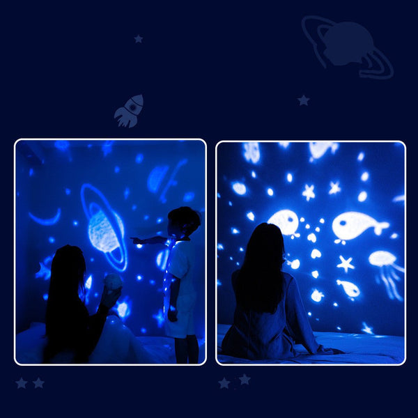 Galaxy Star Projector Starry Sky Night Light Astronaut Lamp Room Decr Gift Child Kids Baby Christmas Spaceman Projection - Yahko Merchandise