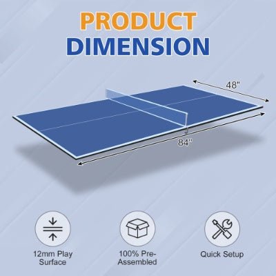 GameMaster™ – 7ft Foldable Ping Pong Tabletop Conversion Board (US - Yahko Merchandise