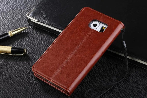 Genuine Leather Case with Lanyard for Samsung S6 - Yahko Merchandise