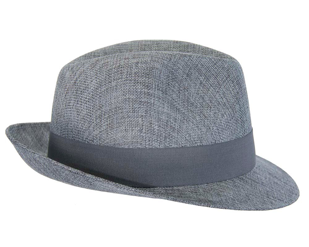 Grey mens summer fedora hat - Yahko Merchandise