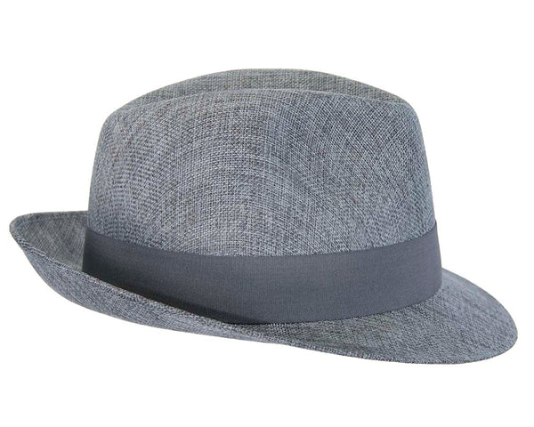 Grey mens summer fedora hat - Yahko Merchandise