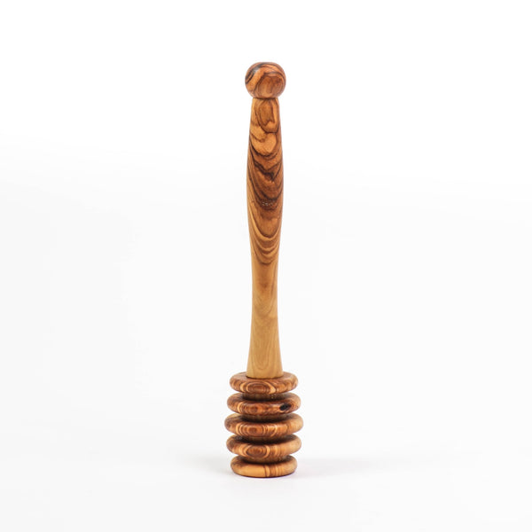 Handmade Olive Wood Honey Dipper | Eco - Friendly Honey Drizzler - Yahko Merchandise