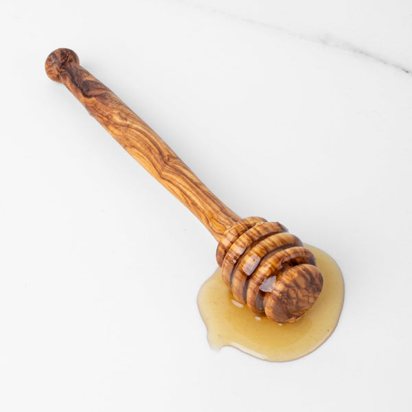 Handmade Olive Wood Honey Dipper – Simple & Natural - Yahko Merchandise