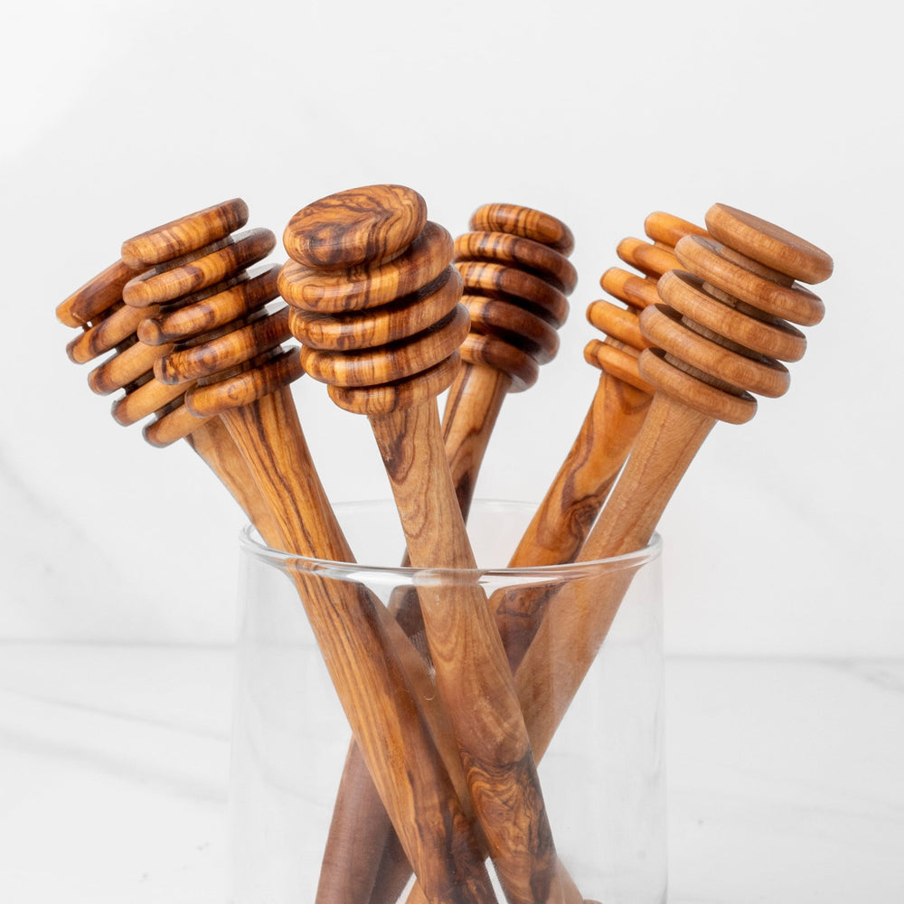 Handmade Olive Wood Honey Dipper – Simple & Natural - Yahko Merchandise
