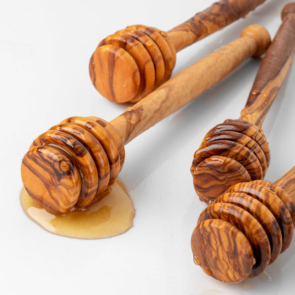 Handmade Olive Wood Honey Dipper – Simple & Natural - Yahko Merchandise