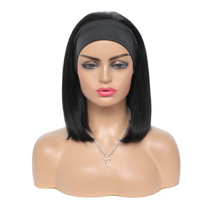 Headband Wig Human Hair Straight Bob Wigs - Yahko Merchandise