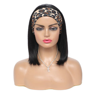 Headband Wig Human Hair Straight Bob Wigs - Yahko Merchandise