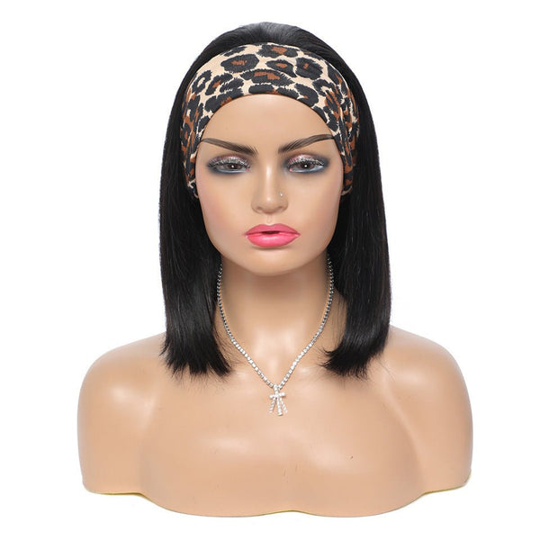 Headband Wig Human Hair Straight Bob Wigs - Yahko Merchandise