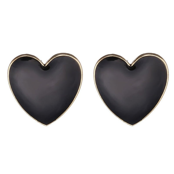 Heart Stud Earrings Trendy Jewelry Statement Stud Earring - Yahko Merchandise