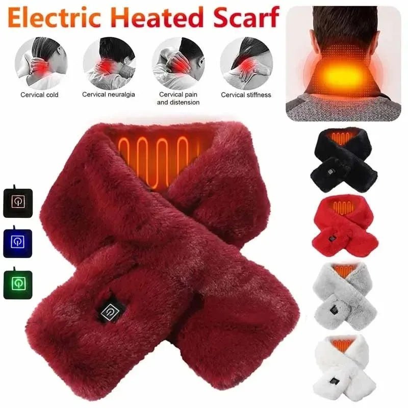 Heating Scarf USB Electric Heated Neck Wrap Heating Pad Pain Relief Three - gear Temperature Control Neck Warmer For Women Men - Yahko Merchandise