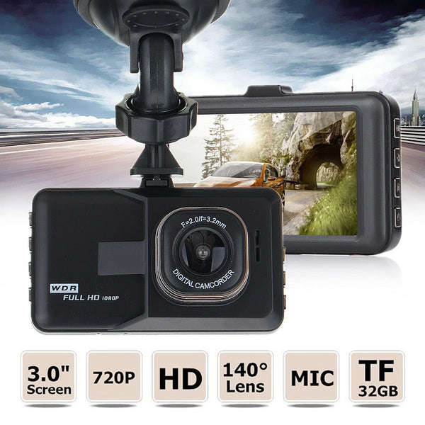 Hidden Driving Recorder Black Gold Steel 3.0 Inch HD 1080P Car Driving Recorder Manufacturer Spot - Yahko Merchandise