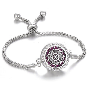 Hollow Stainless Steel Adjustable Aromatherapy Bracelet Jewelry - Yahko Merchandise