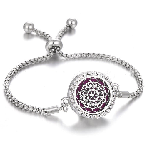 Hollow Stainless Steel Adjustable Aromatherapy Bracelet Jewelry - Yahko Merchandise