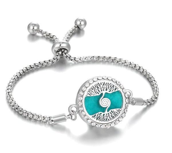 Hollow Stainless Steel Adjustable Aromatherapy Bracelet Jewelry - Yahko Merchandise