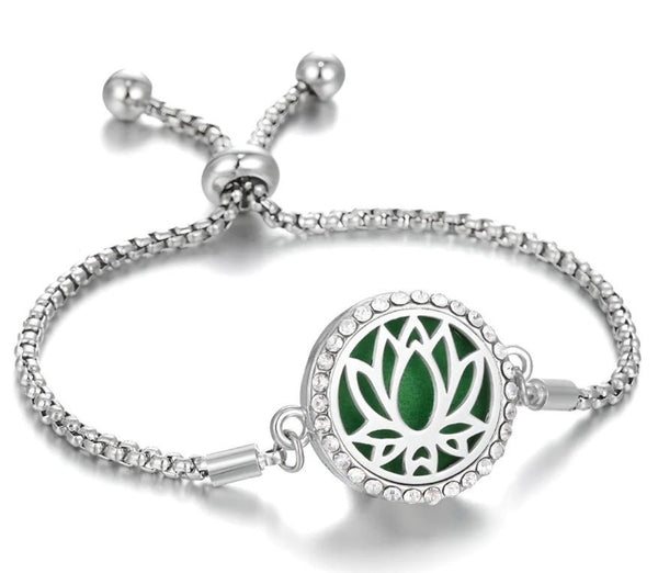 Hollow Stainless Steel Adjustable Aromatherapy Bracelet Jewelry - Yahko Merchandise