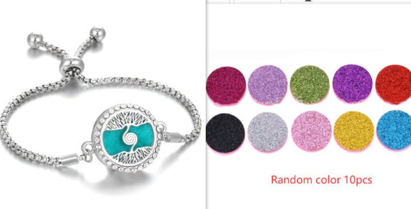 Hollow Stainless Steel Adjustable Aromatherapy Bracelet Jewelry - Yahko Merchandise