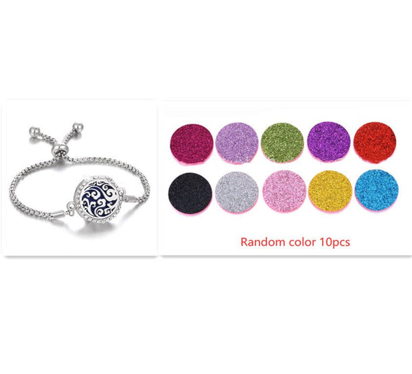 Hollow Stainless Steel Adjustable Aromatherapy Bracelet Jewelry - Yahko Merchandise