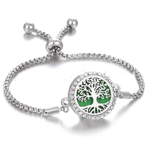 Hollow Stainless Steel Adjustable Aromatherapy Bracelet Jewelry - Yahko Merchandise
